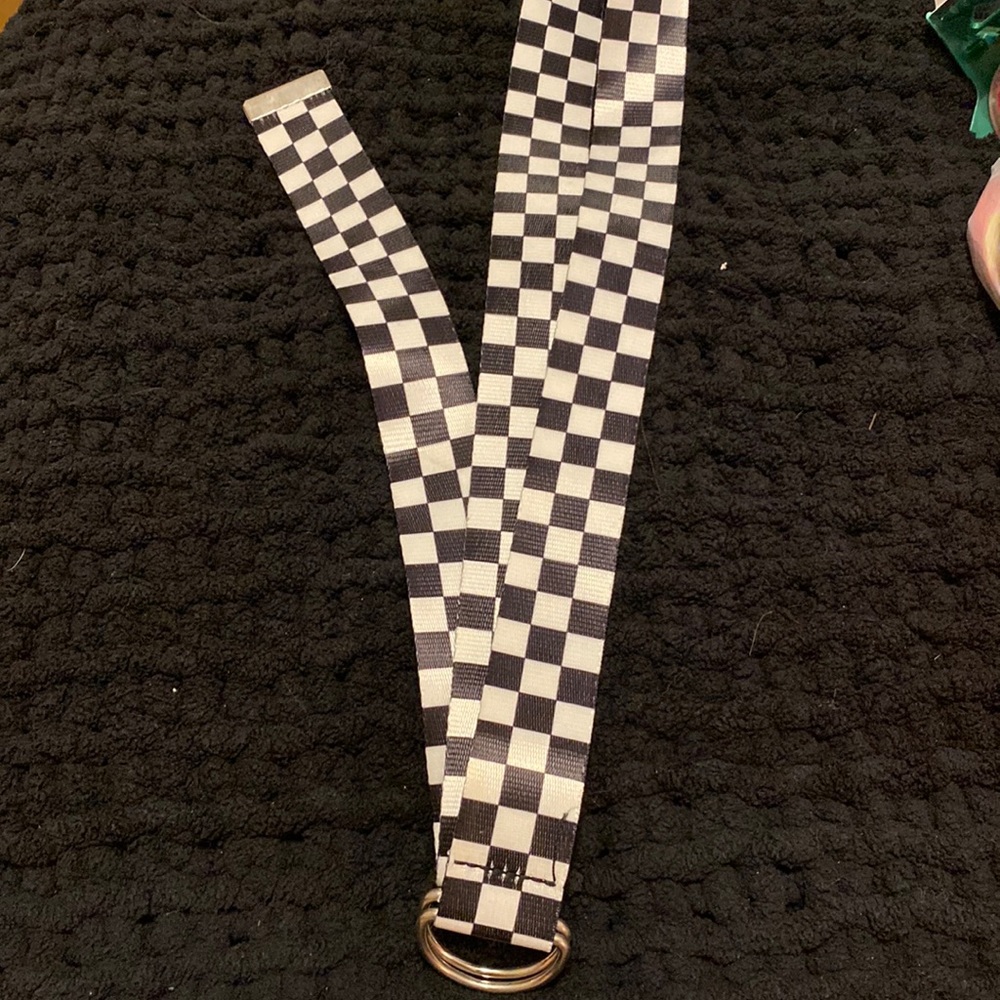 checkered belt fits m-xl